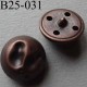 bouton fantaisie métal bosselé 25 mm couleur cuivre accroche un anneau diamètre 25 millimètres
