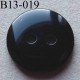bouton diamètre 13 mm couleur noir brillant 2 trous diamètre 13 mm