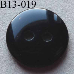 bouton diamètre 13 mm  couleur noir brillant 2 trous diamètre 13 mm