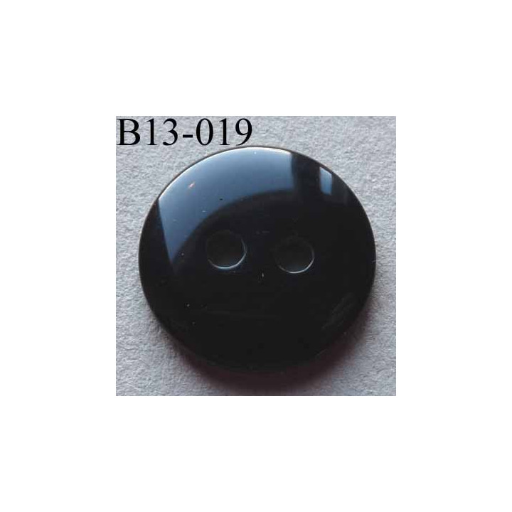 bouton diamètre 13 mm  couleur noir brillant 2 trous diamètre 13 mm