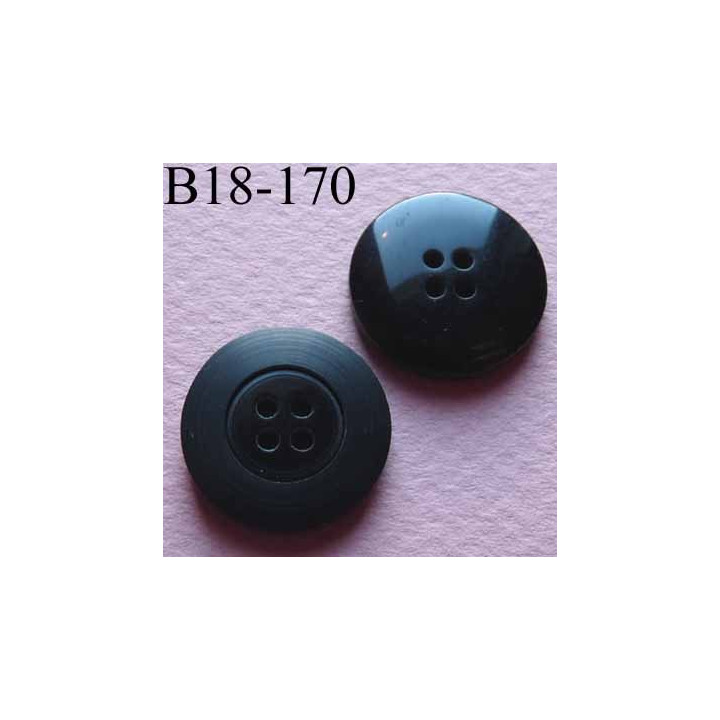 bouton diamètre 18 mm  couleur noir 4 trous diamètre 18 mm