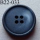 bouton diamètre 22 mm couleur anthracite bleuté marbré 4 trous diamètre 22 mm