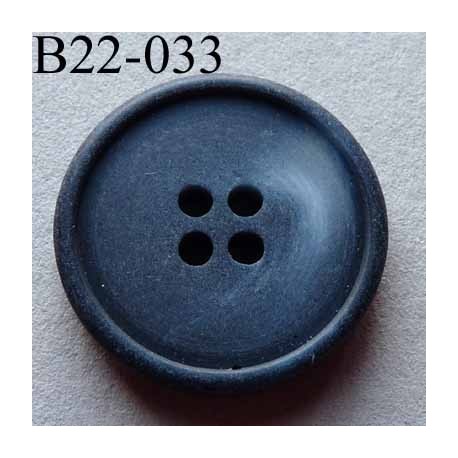bouton diamètre 22 mm couleur anthracite bleuté marbré 4 trous diamètre 22 mm