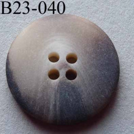 bouton diamètre 23 mm  couleur marron beige marbré 4 trous diamètre 23 mm