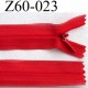 fermeture zip invisible longueur 60 cm couleur rouge non séparable largeur 2.2 cm glissière nylon largeur 4.2 mm