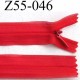 fermeture zip à glissière invisible longueur 55 cm couleur rouge non séparable largeur 2.5 cm glissière nylon largeur 4.2 mm