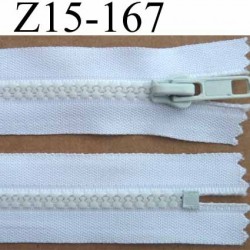 fermeture zip à glissière longueur 15 cm couleur blanc non séparable zip nylon largeur 3 cm largeur du zip 6 mm