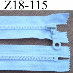 fermeture zip moulé à glissière longueur 18 largeur 3.3 cm couleur blanc non séparable zip nylon largeur de la glissière 6.5 mm