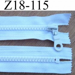 fermeture zip moulé à glissière longueur 18 largeur 3.3 cm couleur blanc non séparable zip nylon  largeur de la glissière 6.5 mm