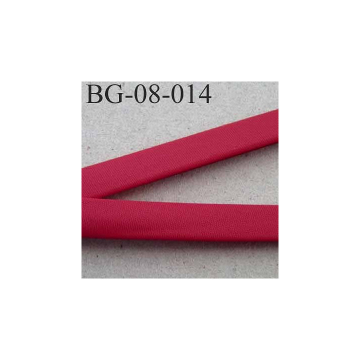 galon biais ruban passepoil plié couleur bordeaux rouge synthétique largeur 8 mm plié 2 coté de 8 mm plus 2 replié de 7 mm