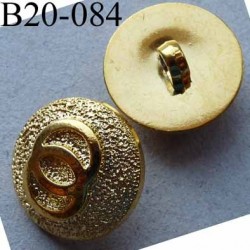 bouton PVC diamètre 20 mm couleur doré accroche un anneau diamètre 20 mm