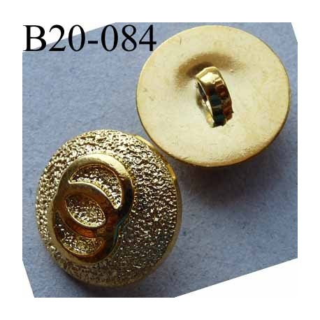 bouton PVC diamètre 20 mm couleur doré accroche un anneau diamètre 20 mm