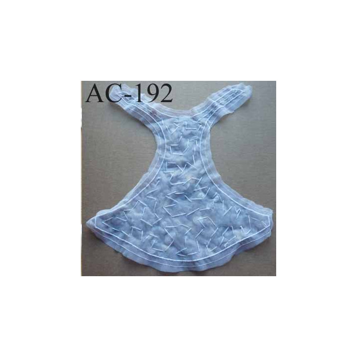 plastron guipure boutons nacrés sur tulle blanc vendu à l'unité