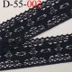 dentelle crochet ancienne 100 % coton noir largeur 55 mm vendu au mètre