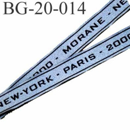 biais galon ruban  couleur gris à paillettes brillant et liseret noir  largeur 20 mm prix au mètre PARIS NEW-YORK
