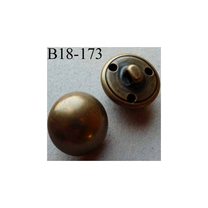 bouton 18 mm en laiton couleur laiton accroche avec un anneau diamètre 18 mm  