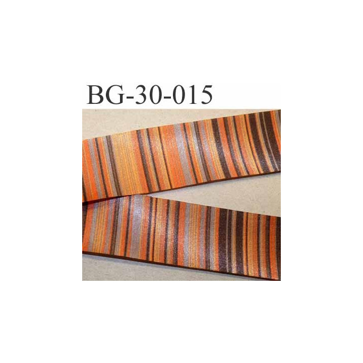 biais galon ruban satin grande marque SR haut de gamme couleur rayures multicolor vraiment superbe largeur 30 mm prix au mètre