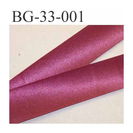 biais galon ruban satin couleur bordeaux brillant largeur 33 mm prix au mètre