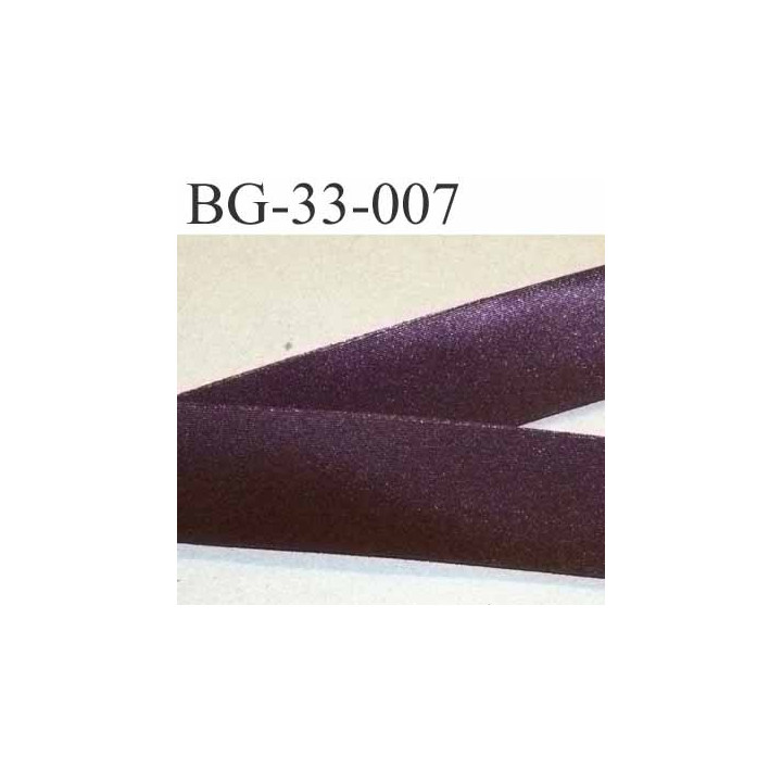 biais galon ruban satin couleur bordeau prune brillant largeur 33 mm prix au mètre