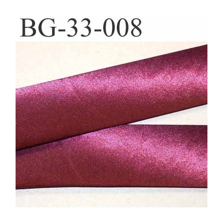 biais galon ruban satin couleur bordeaux plus foncé que la ref BG-33-001 brillant largeur 33 mm prix au mètre