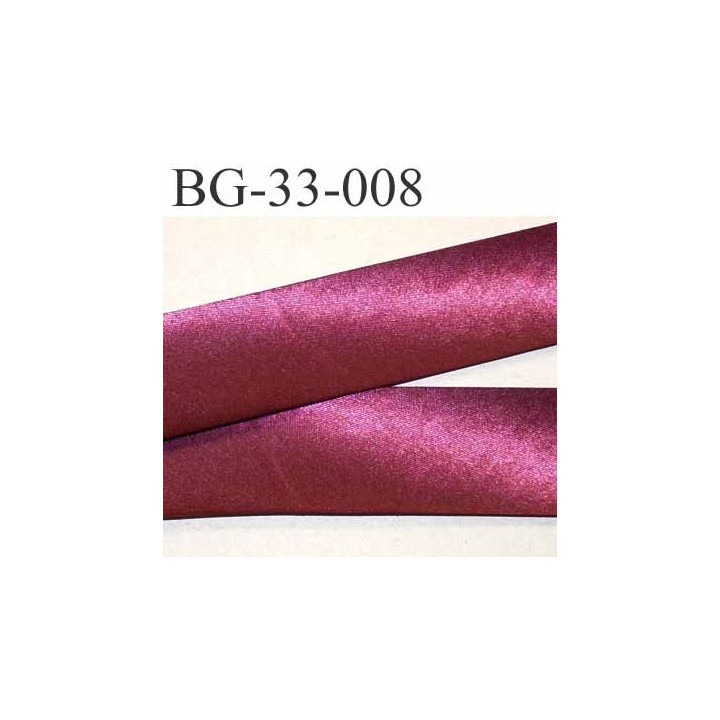 biais galon ruban satin couleur bordeau plus foncé que la ref BG-33-001  brillant largeur 33 mm prix au mètre