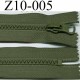 fermeture éclair 10 cm couleur vert non séparable zip nylon