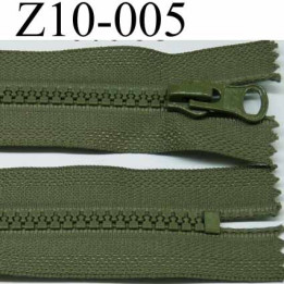 fermeture zip à glissière 10 cm  couleur  vert non séparable zip nylon