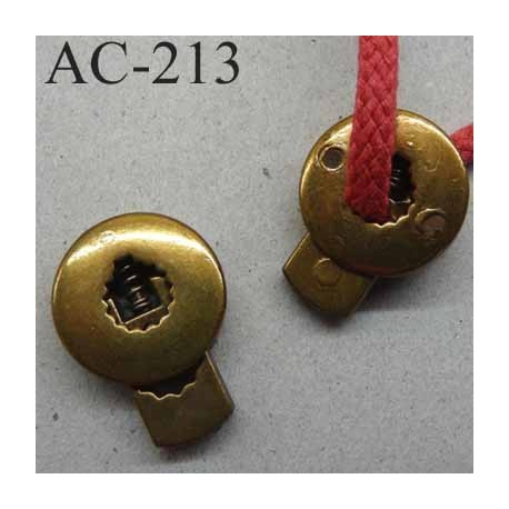 arrêt cordon stop cordon métal rond plat couleur bronze 19 mm vendu à l'unité