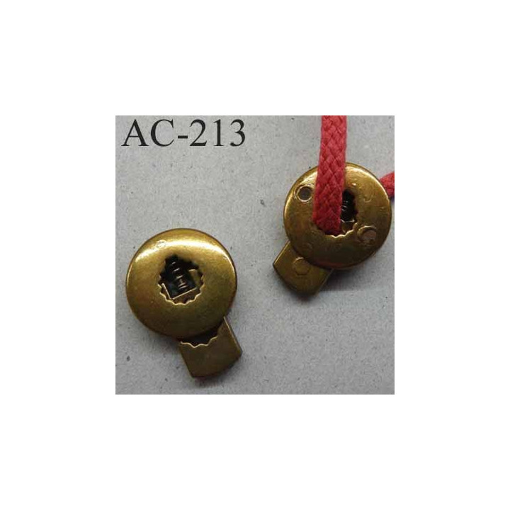 arrêt cordon stop cordon métal rond plat couleur bronze 19 mm vendu à l'unité