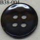 bouton 38 mm couleur noir 4 gros trous (diamètre 6 millimètres) épaisseur 5 mm