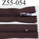 fermeture zip à glissière longueur 55 cm couleur marron non séparable largeur 2.5 cm glissière nylon largeur 4 mm 
