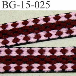galon ruban  couleur noir rose et bordeaux souple et doux très solide largeur 15 mm prix au mètres