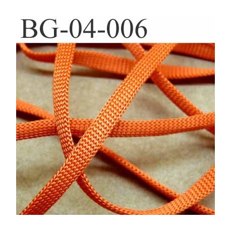 gallon cordon ruban a plat largeur 4 mm épaisseur 1 mm couleur orange très solide prix au mètre