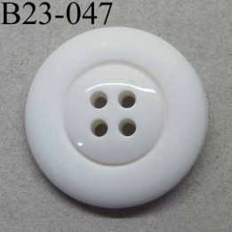 bouton 23 mm  couleur blanc 4 trous diamètre 23 millimètres