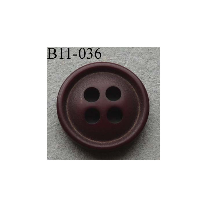 bouton diamètre 11 mm 4 trous couleur bordeaux diamètre 11 mm