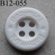 bouton diamètre 12 mm 4 trous couleur blanc inscription BABYMINI diamètre 12 mm