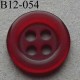 bouton diamètre 12 mm 4 trous couleur bordeaux transparent diamètre 12 mm
