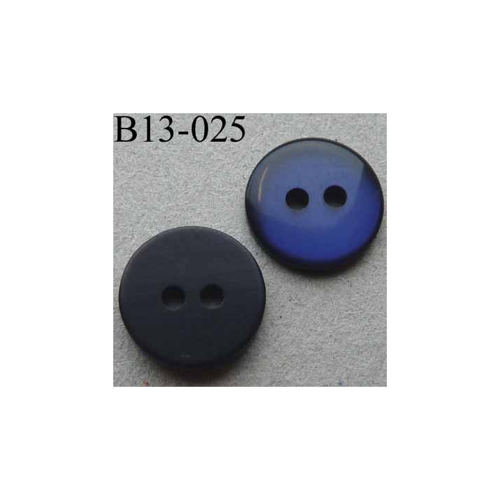 bouton diamètre 13 mm 2 trous couleur bleu nuit diamètre 13 mm
