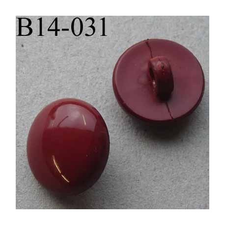 bouton diamètre 14 mm accroche un anneau couleur bordeaux diamètre 14 mm