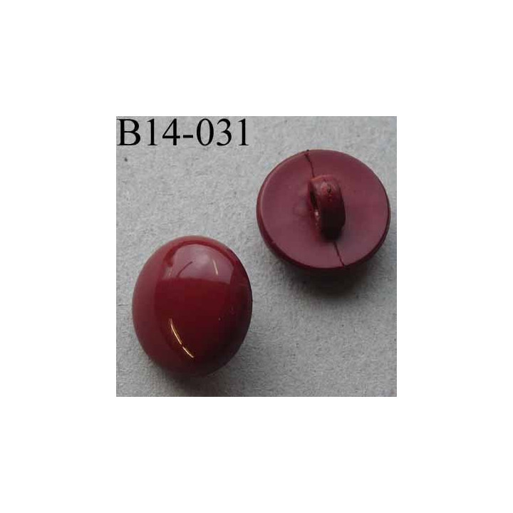 bouton diamètre 14 mm accroche un anneau couleur bordeaux diamètre 14 mm