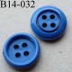 bouton diamètre 14 mm 4 trous couleur bleu diamètre 14 mm