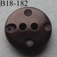 bouton fantaisie diamètre 18 mm 2 trous couleur chocolat satiné diamètre 18 mm