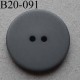 bouton diamètre 20 mm 2 trous couleur gris mat diamètre 20 mm