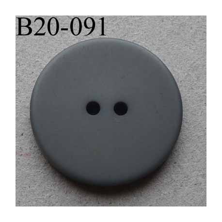 bouton diamètre 20 mm 2 trous couleur gris mat diamètre 20 mm