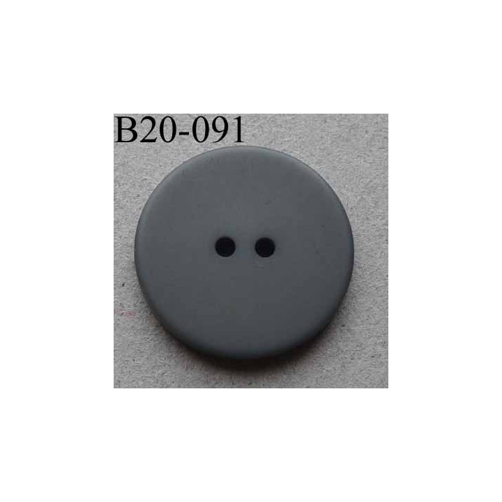 bouton diamètre 20 mm 2 trous couleur gris mat diamètre 20 mm
