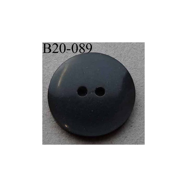 bouton diamètre 20 mm 2 trous couleur anthracite brillant diamètre 20 mm