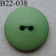 bouton diamètre 22 mm 2 trous couleur vert mat diamètre 22 mm