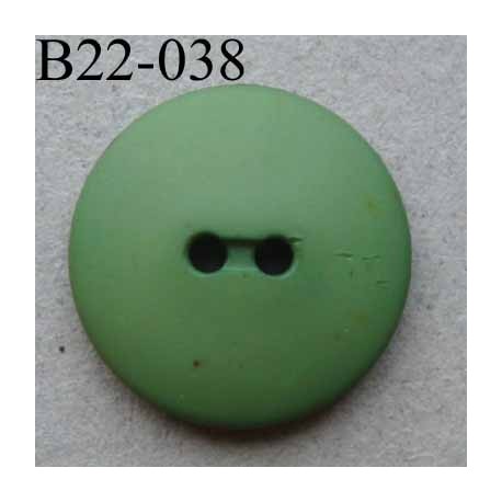 bouton diamètre 22 mm 2 trous couleur vert mat diamètre 22 mm