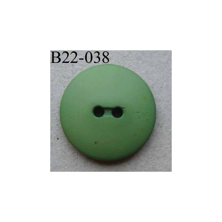 bouton diamètre 22 mm 2 trous couleur vert mat diamètre 22 mm