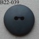 bouton diamètre 22 mm 2 trous couleur gris anthracite mat diamètre 22 mm